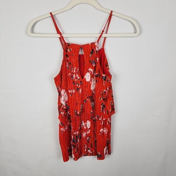 Collective Concepts Floral Halter Style Tiered Top XS - Picture 2 of 4